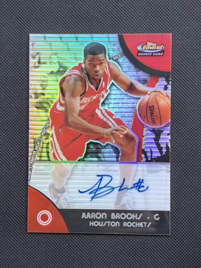 【博洋堂】卡牌拍卖专场第002期 - 2008 Topps Finest 阿隆布鲁克斯 火箭队小黑豆 RC 新秀 签字