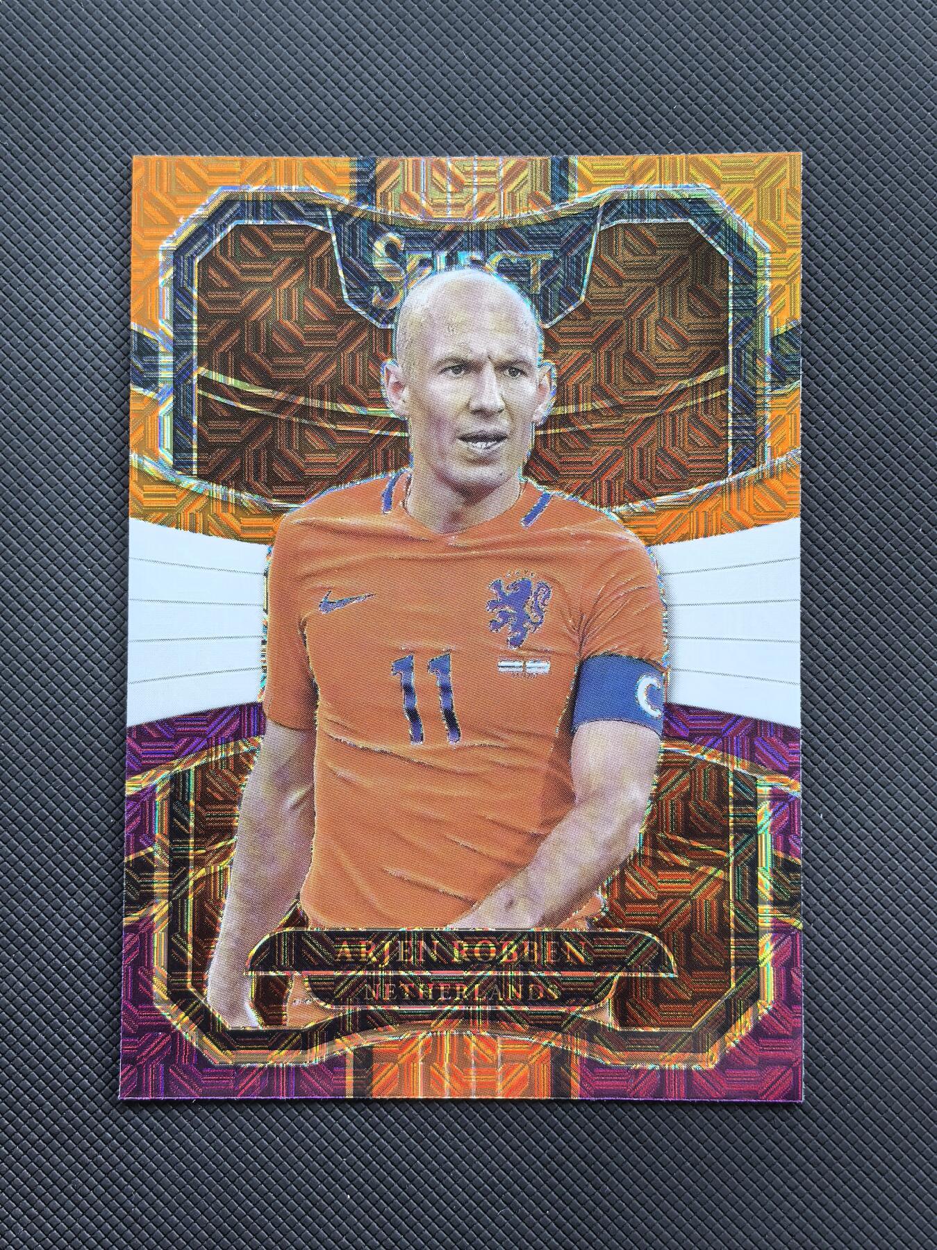 【博洋堂】卡牌拍卖专场第002期 2017-18 Panini Select系列 罗本 荷兰队 扎染特卡
