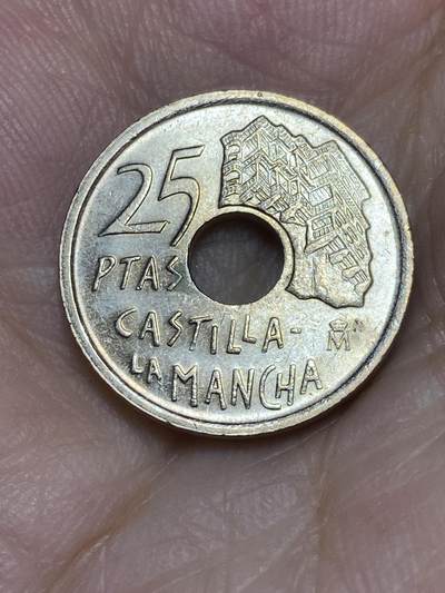 2025年第七十五场(总第一百零一场）外国好品散币(免佣金) - 西班牙🇪🇸1996单年份25比塞塔(卡斯蒂利亚–拉曼恰自治区纪念币)