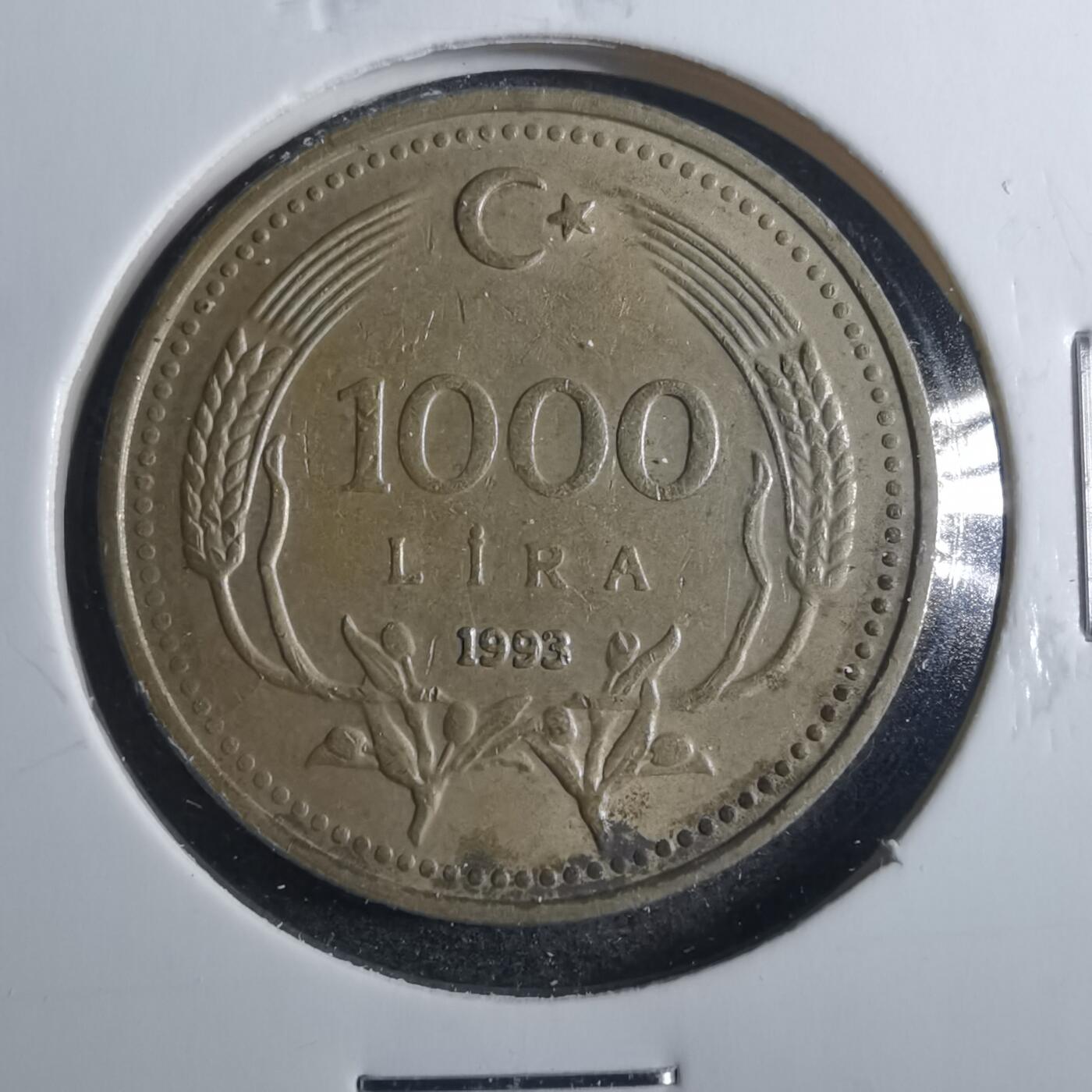沼泽如烟--第803场 土耳其1993年1000里拉