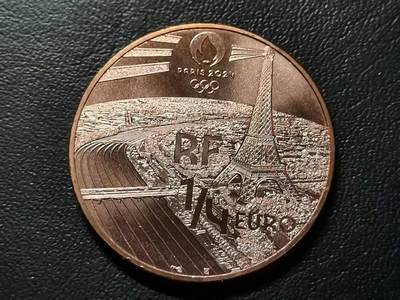 逸泉钱币2026第十九场世界钱币纪念币B2310-2754  M40精美法国巴黎奥运会1/4欧元纪念币撑杆跳高运动