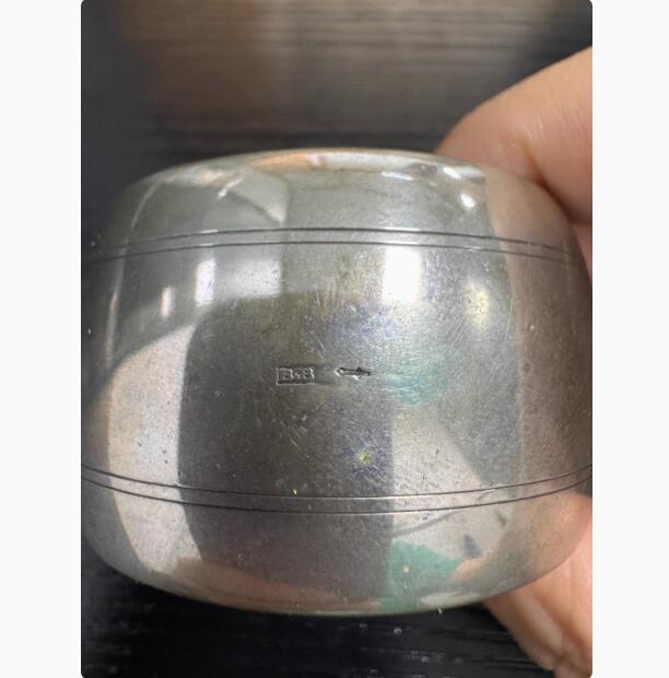 康怡轩钱币【银器 中国纪念币包装盒 专场】第454期 欧洲古董纯银餐巾箍