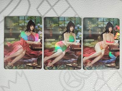 花开卡拍第33期（8月3号周日截拍，品控勿拍!!!拍品不寄存，运费5元，自制卡难免瑕疵，可能存在轻微撞角爆边等出厂瑕疵，品控介意勿拍！） - 纵横卡牌 孙尚香三渐变 彩闪