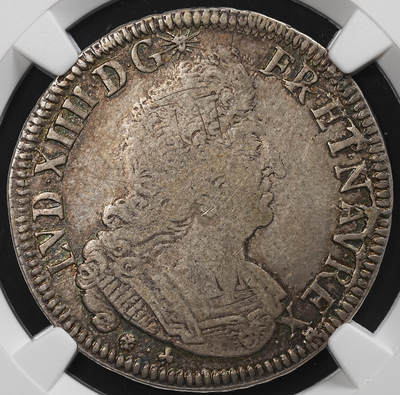 修遠堂世界钱币第七十九期 - NGC VF35 1694年法国1/2埃居银币 N厂铭 五彩