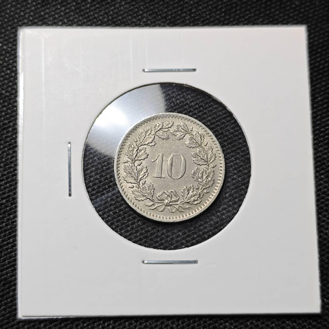 KK钱币收藏小铺 第316期 2月预留时间 周末发货 1970瑞士10分