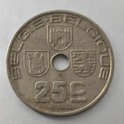 Krab外币市集Vol.23 - 比利时1938年25分