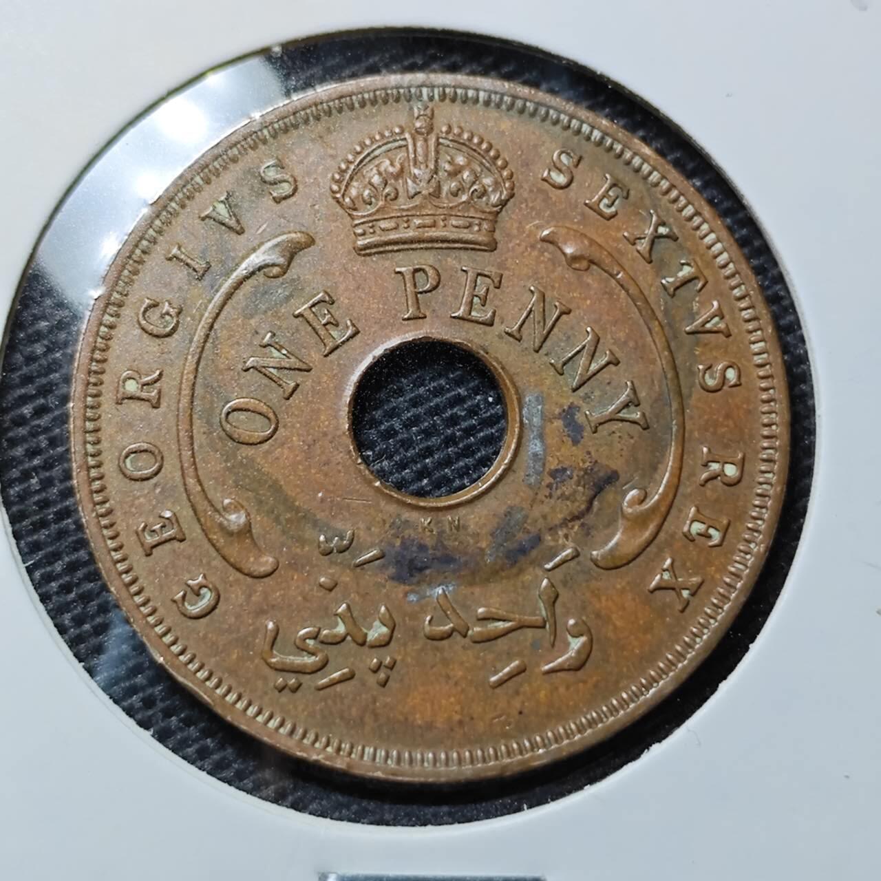 KK钱币收藏小铺 第316期 2月预留时间 周末发货 1952英属西非1便士 