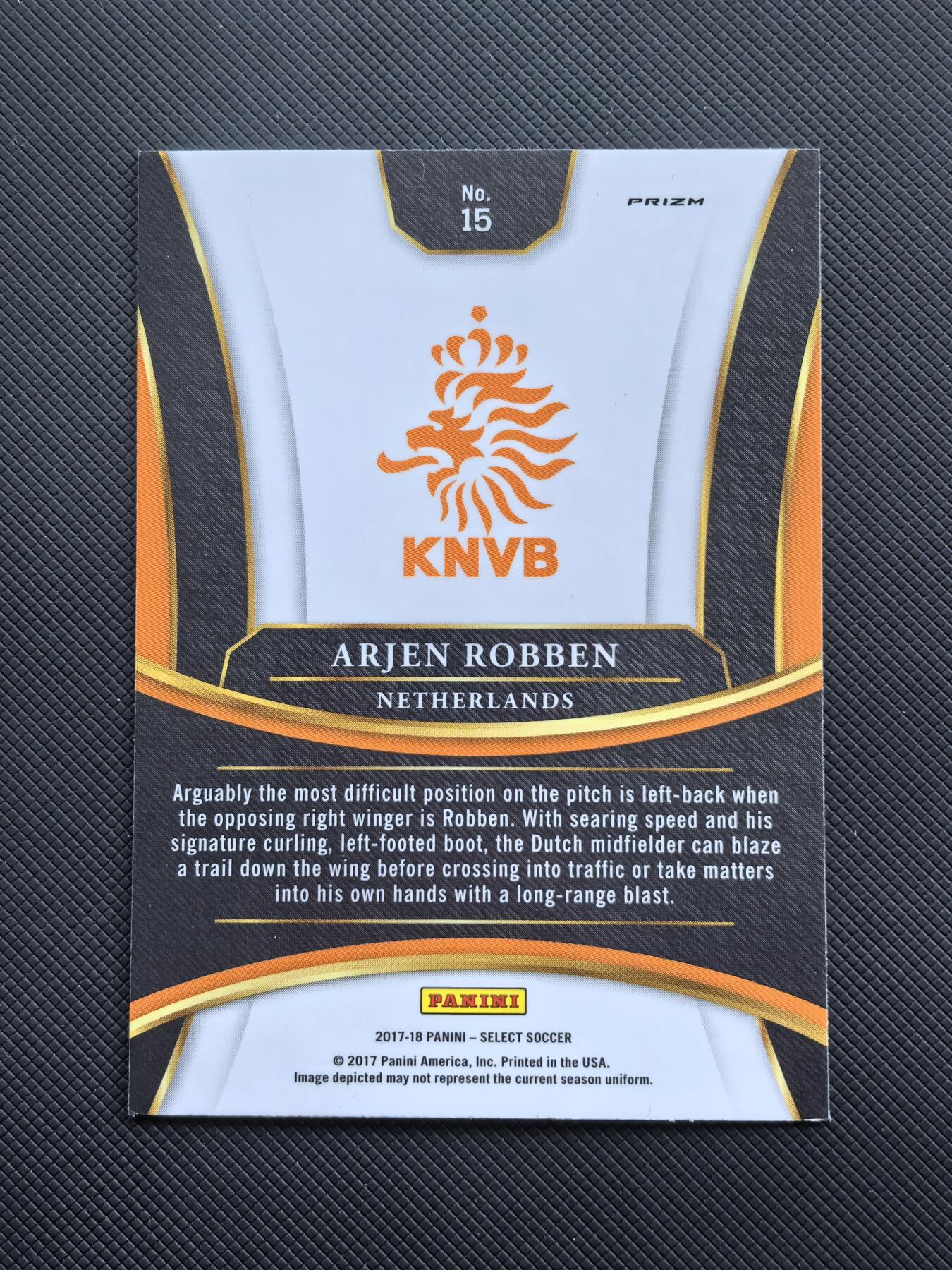 【博洋堂】卡牌拍卖专场第002期 2017-18 Panini Select系列 罗本 荷兰队 扎染特卡