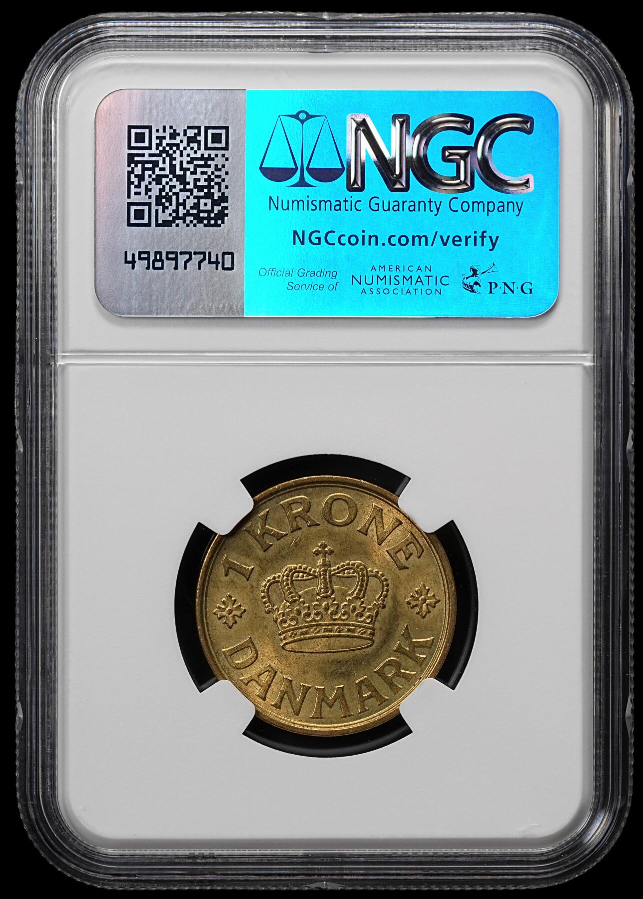修遠堂世界钱币第七十九期 NGC MS62 1939年丹麦1克朗
