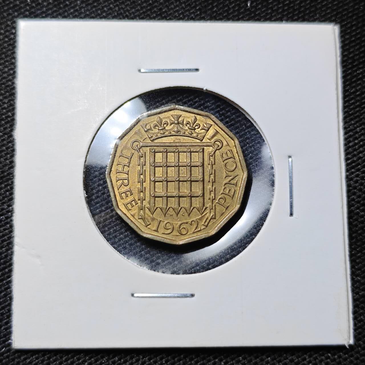 KK钱币收藏小铺 第316期 2月预留时间 周末发货 1962英国3便士 