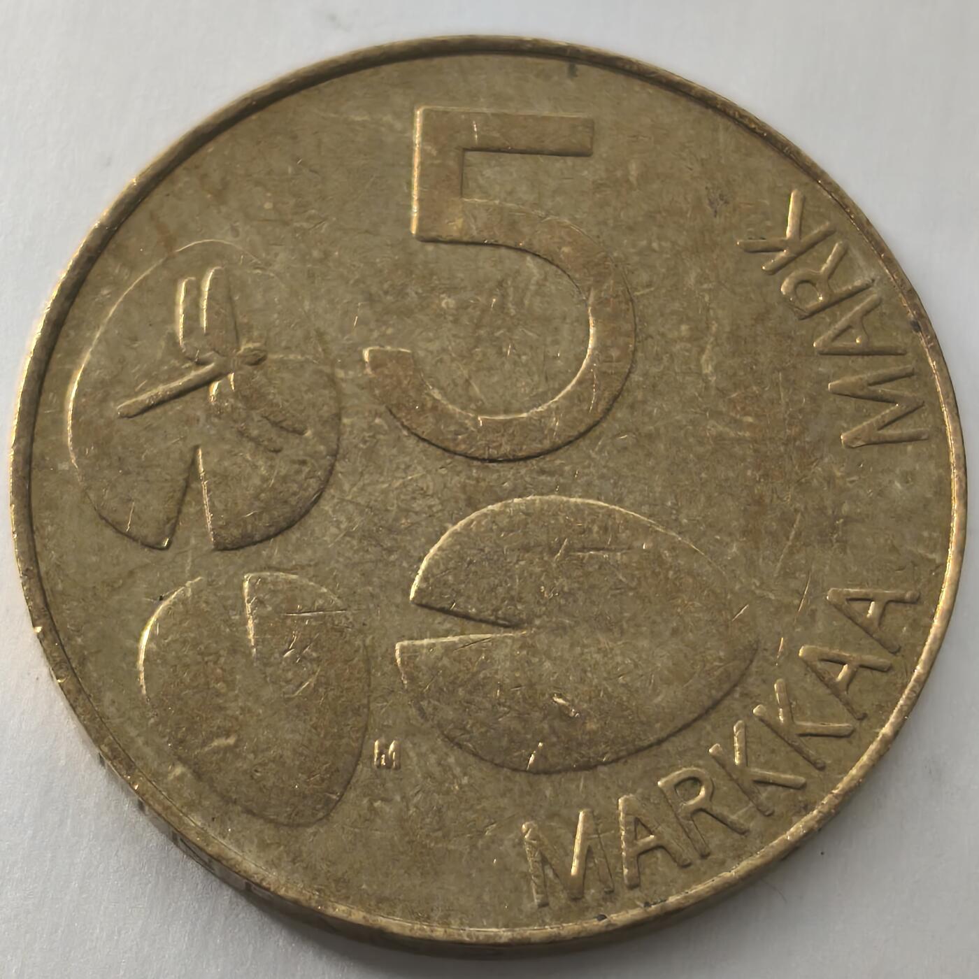Krab外币市集Vol.23 芬兰1993年5suomi
