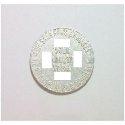 德国第三帝国1935年 萨尔工业区回归高浮雕精制代用币章 23MM - 德国第三帝国1935年 萨尔工业区回归高浮雕精制代用币章 23MM