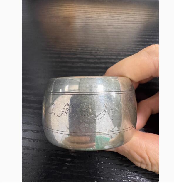 康怡轩钱币【银器 中国纪念币包装盒 专场】第454期 欧洲古董纯银餐巾箍