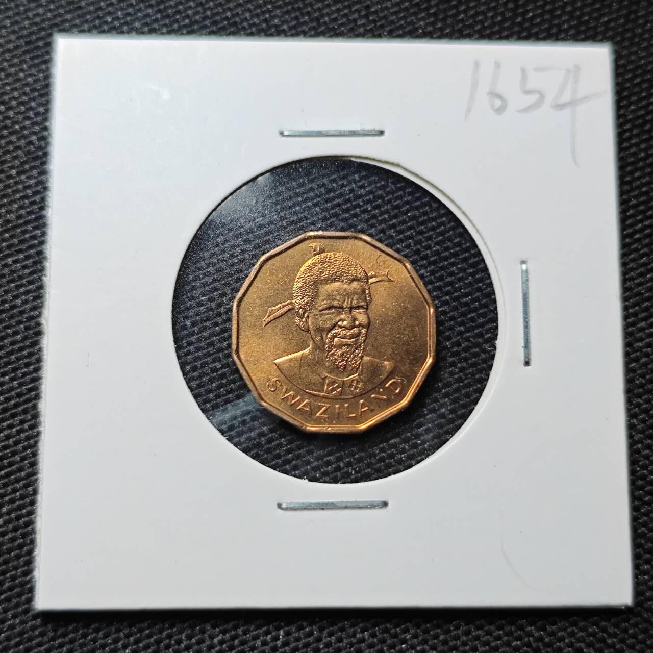 KK钱币收藏小铺 第316期 2月预留时间 周末发货 1974斯威士兰1分 好品