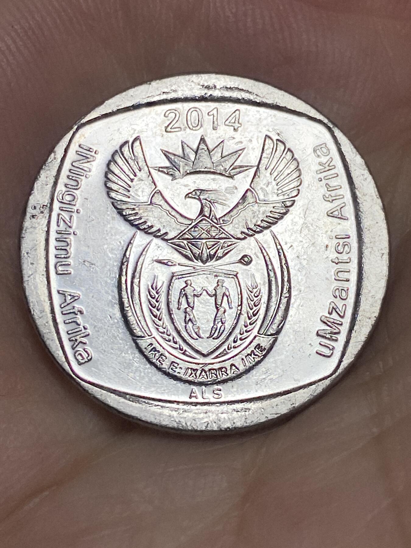 2025年第七十五场(总第一百零一场）外国好品散币(免佣金) 少见–南非🇿🇦2014单年份2兰特(南非联盟成立100周年纪念币)