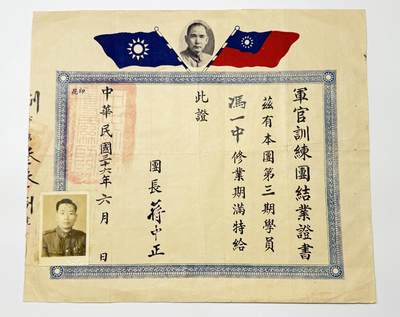 RimeNova韵星2025军品类夏季拍卖会-- RimeNova 2025 Summer Militaria Sale - 1948年，陆军少将冯一中（军需监）中央训练团毕业证书