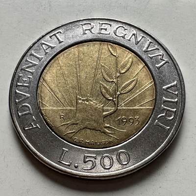 🌹外币初藏🌹🐯2025年第83场  每周二四六晚8️⃣点 接代拍 - 圣马力诺1993年500里拉