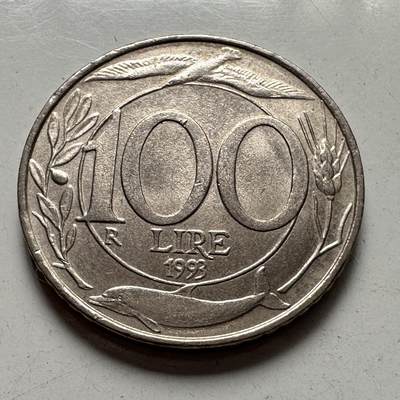🌹外币初藏🌹🐯2025年第83场  每周二四六晚8️⃣点 接代拍 - 意大利1993年100里拉