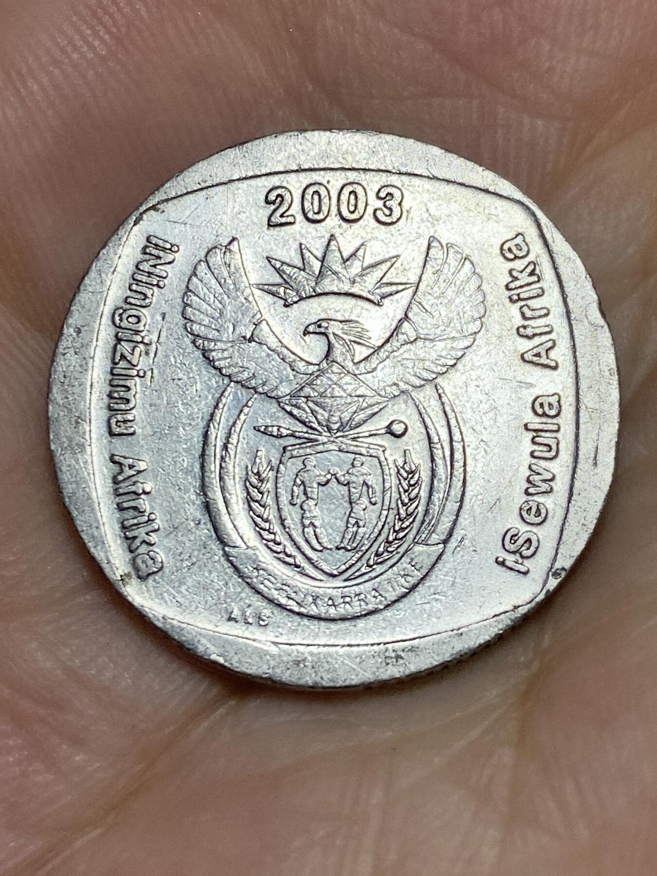 2025年第七十五场(总第一百零一场）外国好品散币(免佣金) 南非🇿🇦2003单年份2兰特(祖鲁语和恩德贝勒语版)