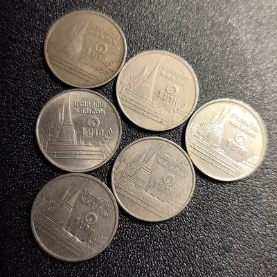 泉币菌-第71场-精品欢乐场-第4场 / 福利放送，感谢大家一直以来的支持。68-72场中，凡拍中15单及以上者，非偏远地区购买者，其所购所有商品满30包邮。       （特别说明：偏远地区包邮条件除满足购满15单及以上外，内蒙古、青海、西藏、宁夏需要满48包邮，新疆、西藏需要满68包邮。） - 泰国币 6枚