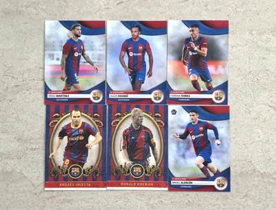【博洋堂】卡牌拍卖专场第002期 - 2024 Topps 巴萨队盒系列 伊涅斯塔 托雷斯 科曼等6张一组