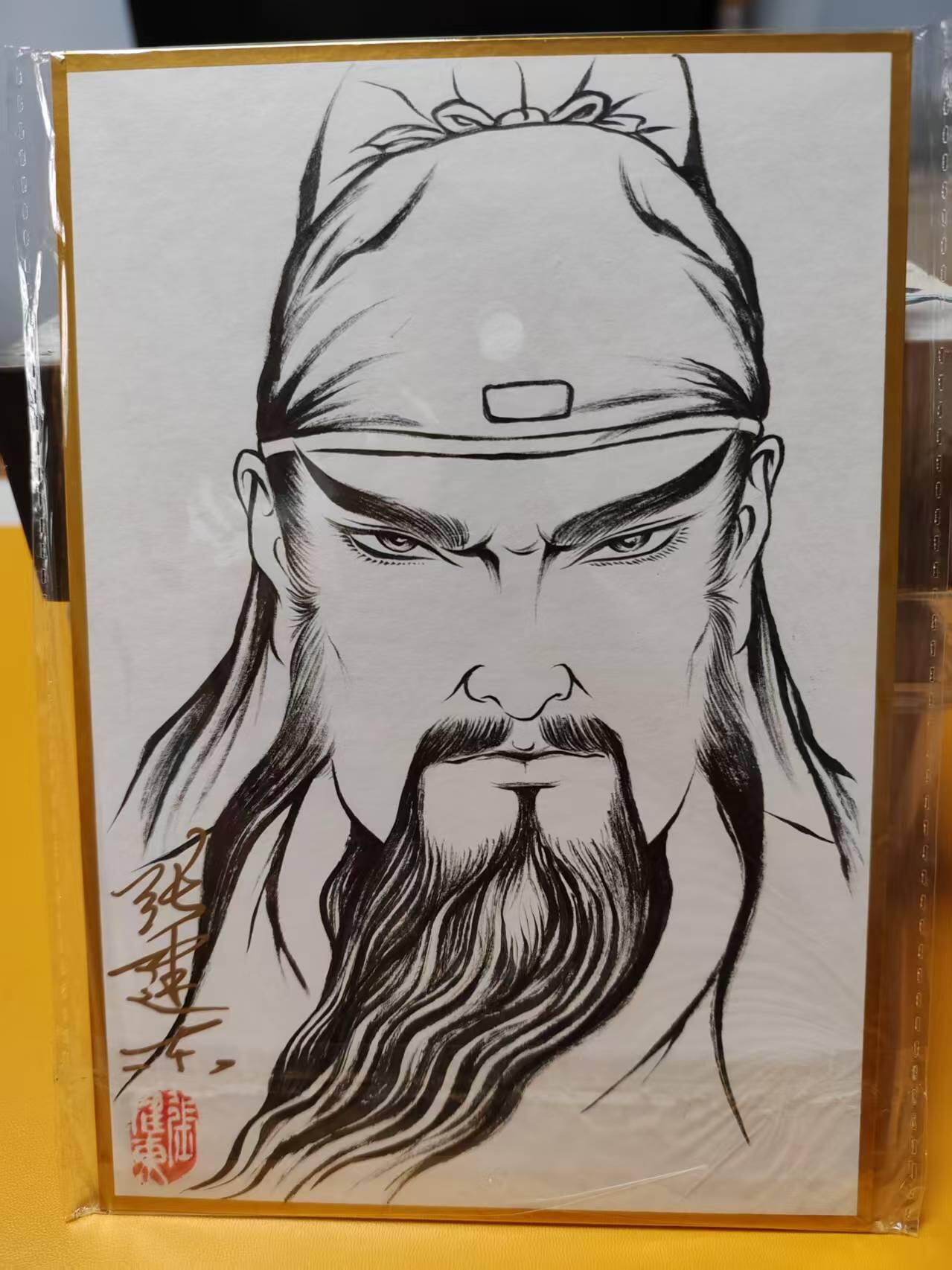 阳大大卡牌超级大甩拍第64期（周五晚上九点截拍，持续收拍品，进群福利早知道） A5色纸，张建东手绘关羽，稀有手绘
