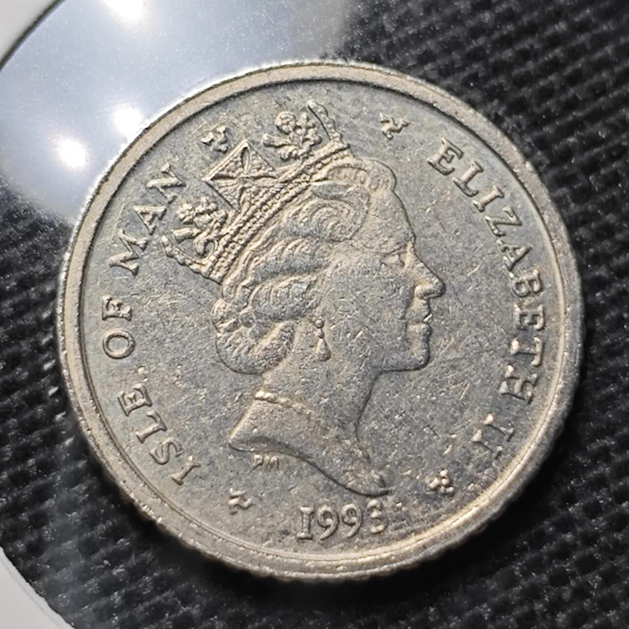 KK钱币收藏小铺 第316期 2月预留时间 周末发货 1993马恩岛5便士