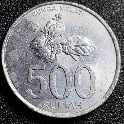 泉币菌-第70场-精品欢乐场-第3场 / 福利放送，感谢大家一直以来的支持。68-72场中，凡拍中15单及以上者，非偏远地区购买者，其所购所有商品满30包邮。       （特别说明：偏远地区包邮条件除满足购满15单及以上外，内蒙古、青海、西藏、宁夏需要满48包邮，新疆、西藏需要满68包邮。） - 原光美品 印度尼西亚500盾 鹰徽 花卉 27mm 铝币