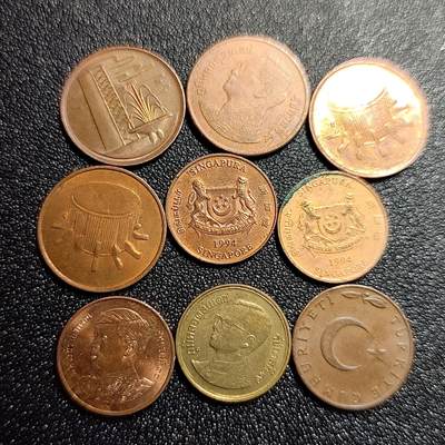 泉币菌-第68场-精品欢乐场-第1场 / 福利放送，感谢大家一直以来的支持。68-72场中，凡拍中15单及以上者，非偏远地区购买者，其所购所有商品满30包邮。       （特别说明：偏远地区包邮条件除满足购满15单及以上外，内蒙古、青海、西藏、宁夏需要满48包邮，新疆、西藏需要满68包邮。） 亚洲币 9枚