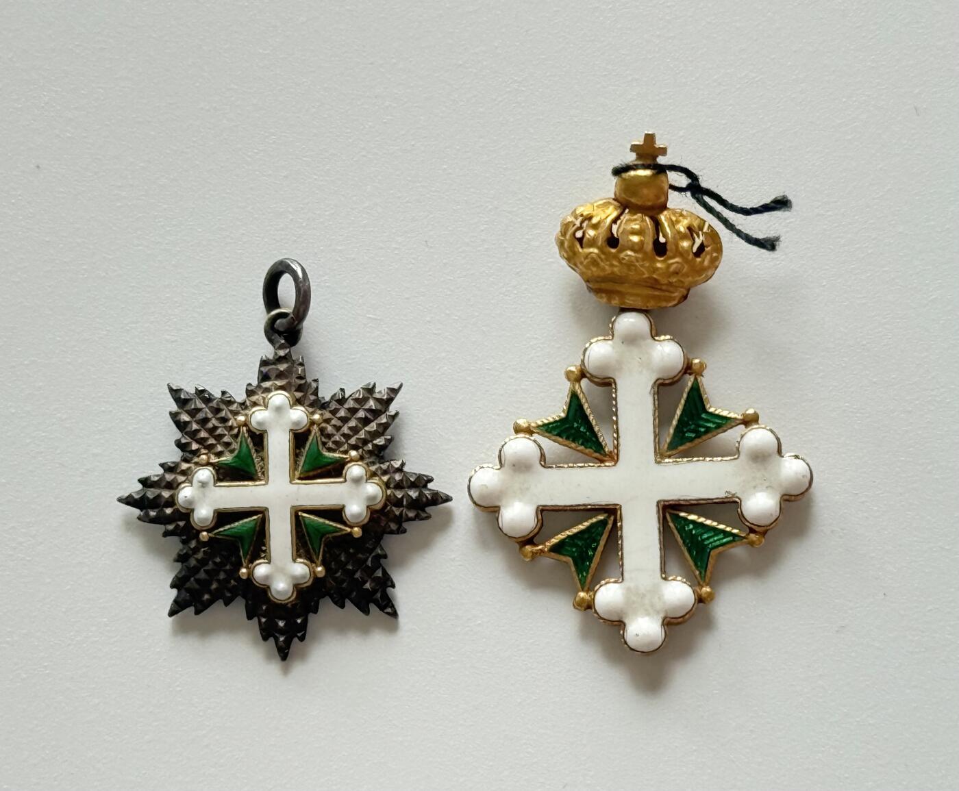 RimeNova韵星2025军品类夏季拍卖会-- RimeNova 2025 Summer Militaria Sale 意大利王国极早期1800年代-- 金制大十字级圣莫里斯和圣拉撒禄勋章迷你章