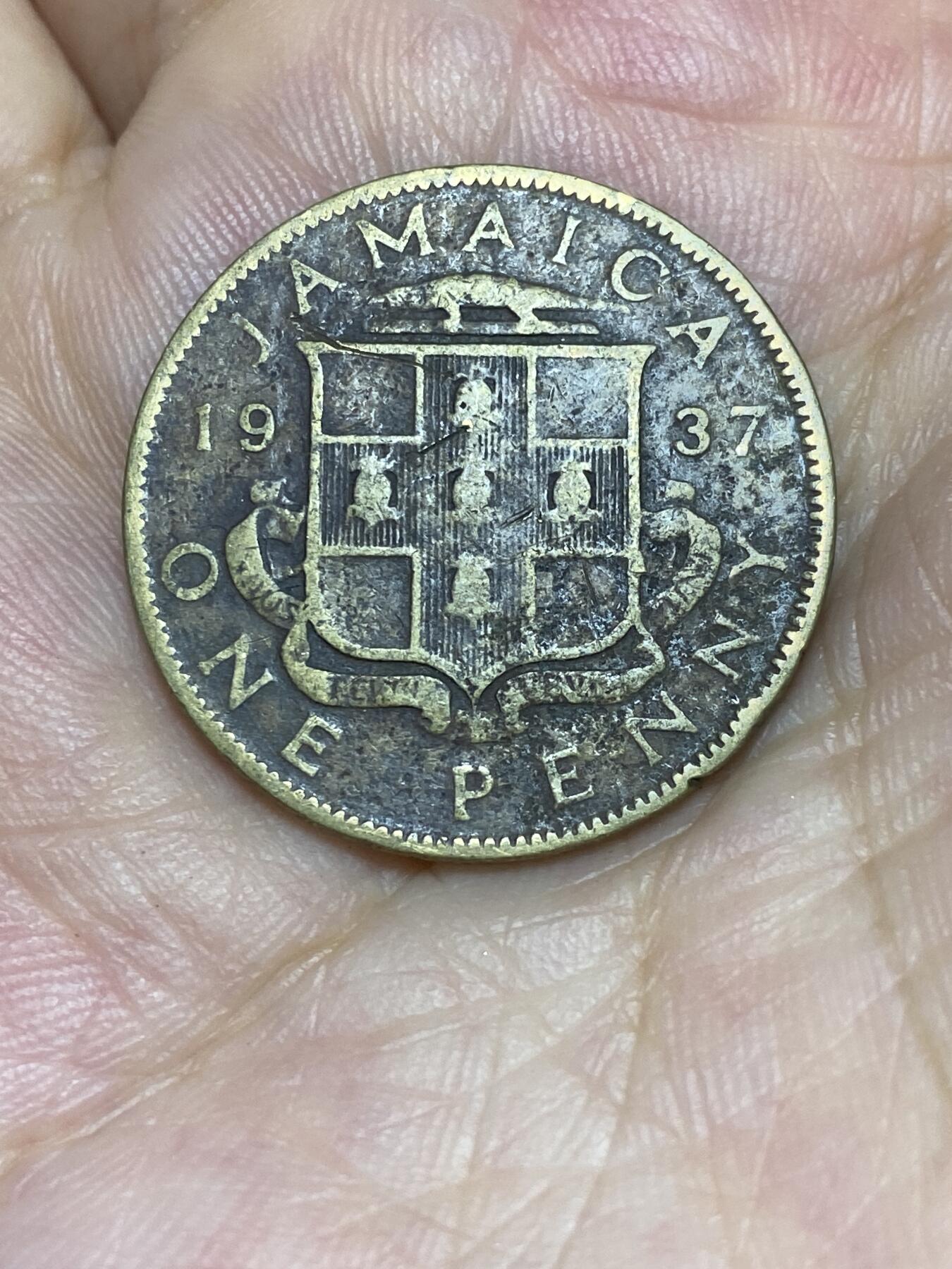 2025年第七十五场(总第一百零一场）外国好品散币(免佣金) 英属牙买加1937单年份1便士(乔治六世第一版)