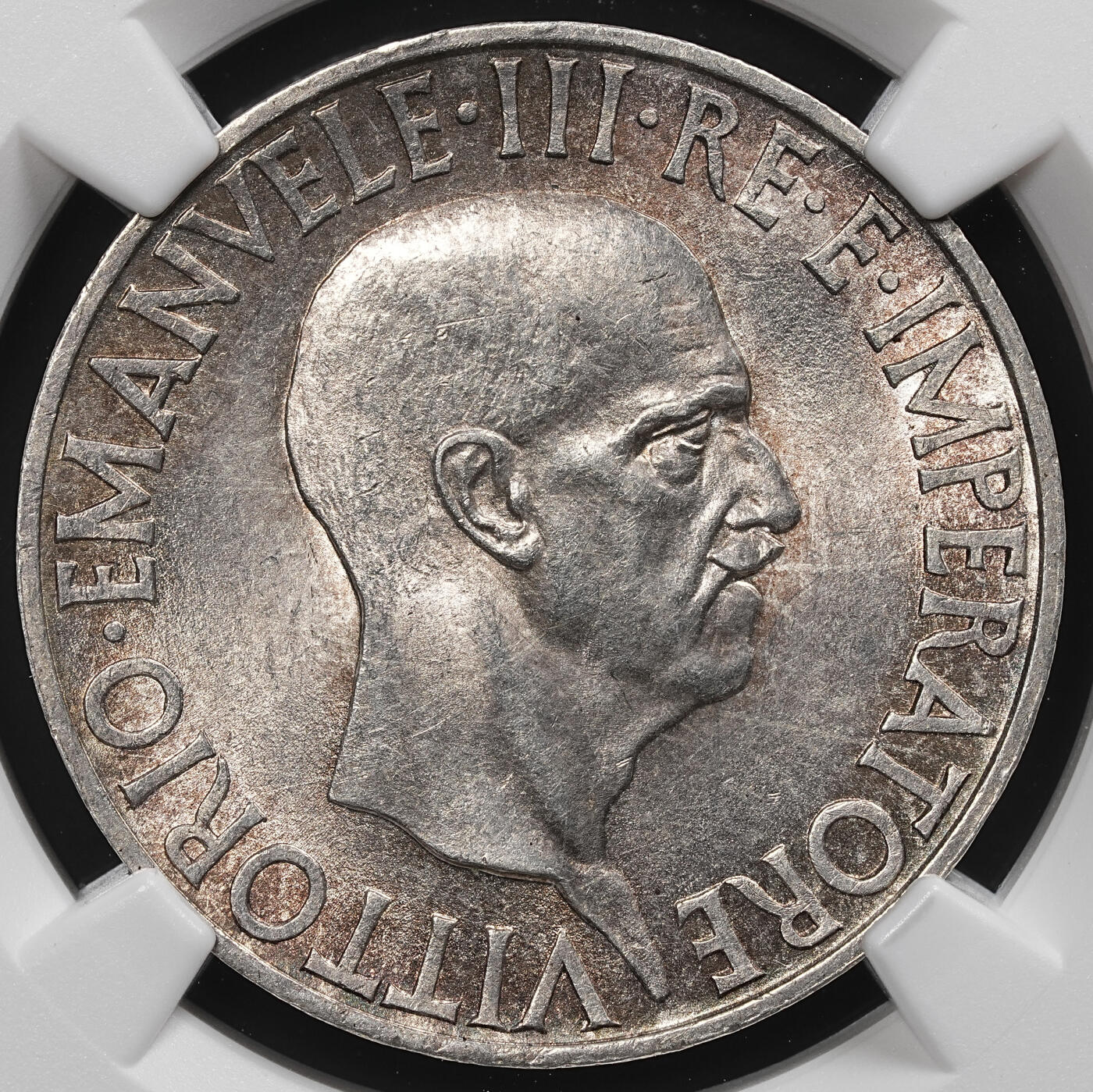 修遠堂世界钱币第七十九期 NGC MS62 1936年意大利10里拉银币 五彩