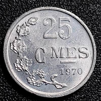 泉币菌-第69场-精品欢乐场-第2场 / 福利放送，感谢大家一直以来的支持。68-72场中，凡拍中15单及以上者，非偏远地区购买者，其所购所有商品满30包邮。       （特别说明：偏远地区包邮条件除满足购满15单及以上外，内蒙古、青海、西藏、宁夏需要满48包邮，新疆、西藏需要满68包邮。） - 原光UNC 卢森堡1970年25生丁25分铝币 皇冠立狮 19MM 
