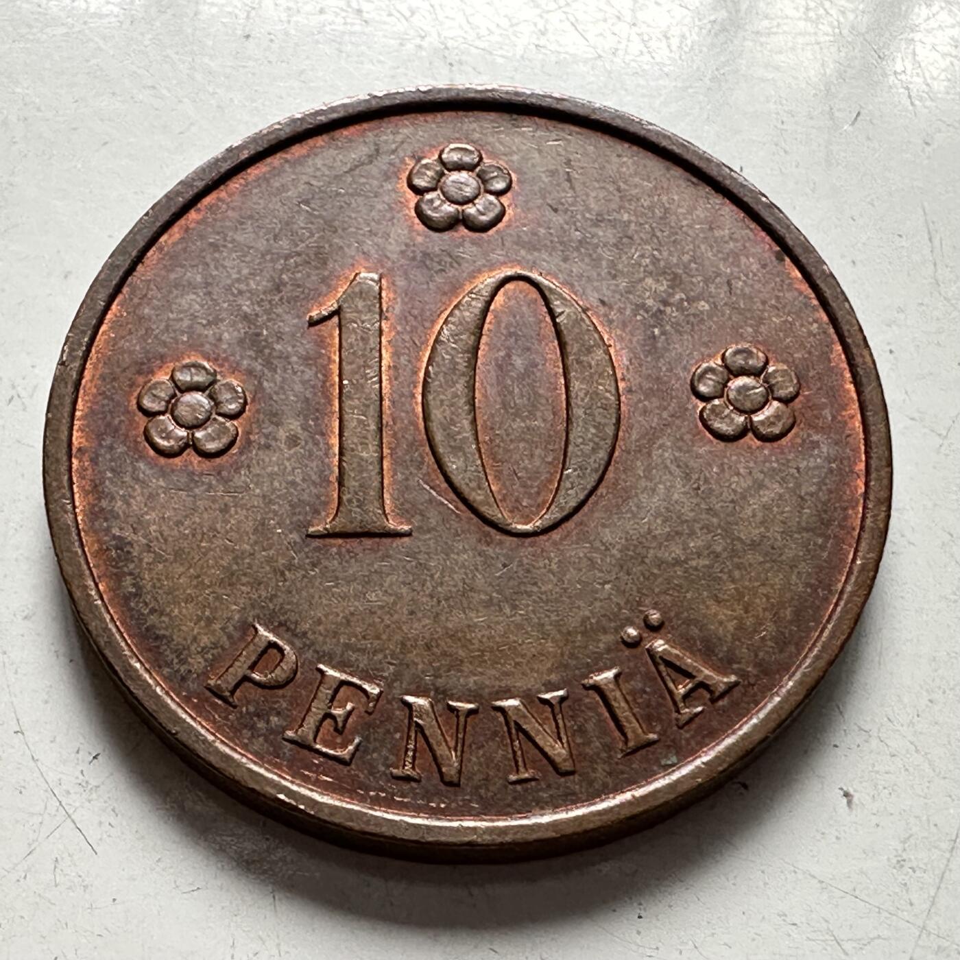 🌹外币初藏🌹🐯2025年第83场  每周二四六晚8️⃣点 接代拍 芬兰1939年10芬尼