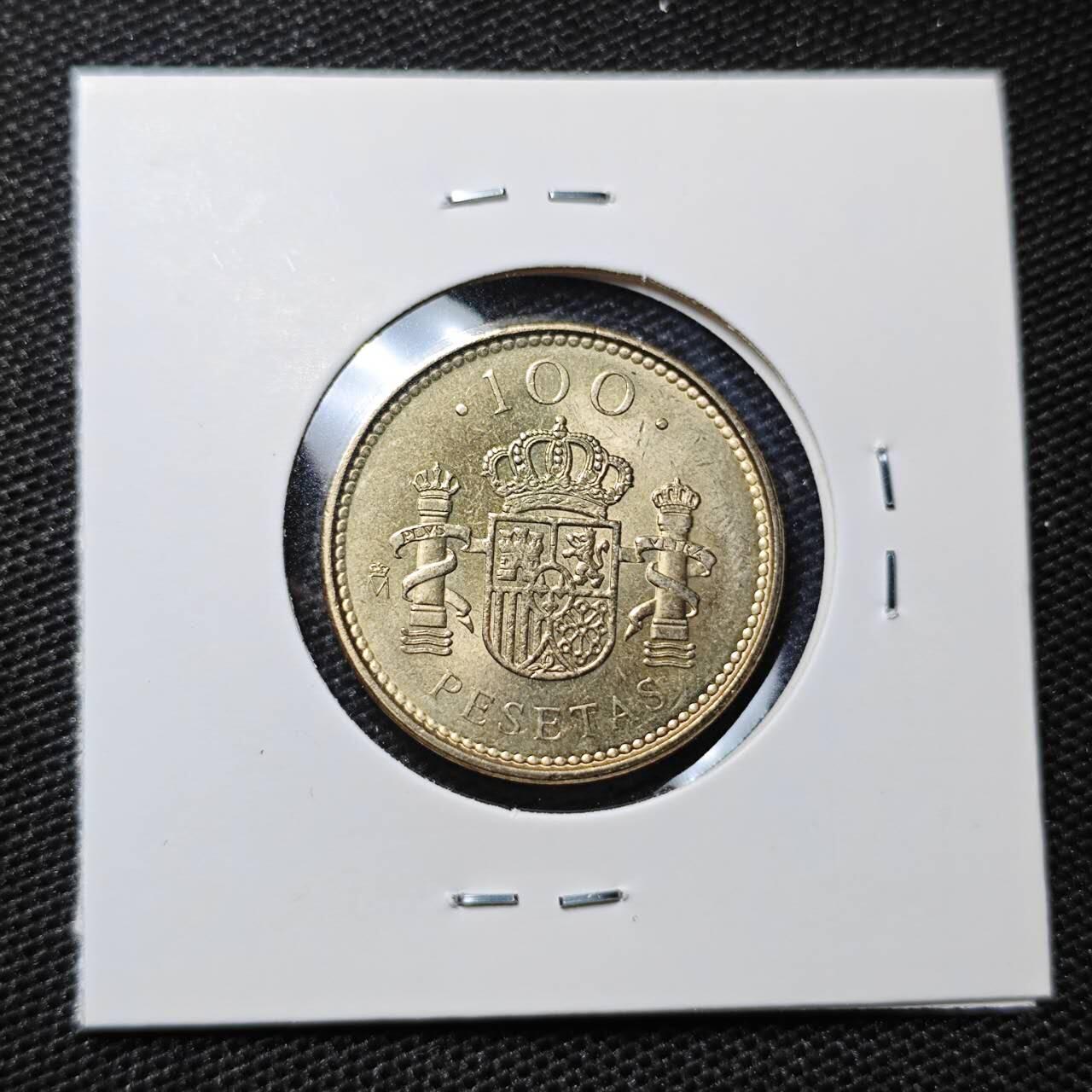 KK钱币收藏小铺 第316期 2月预留时间 周末发货 2000西班牙100比塞塔 数字100 好品末年 后换欧元