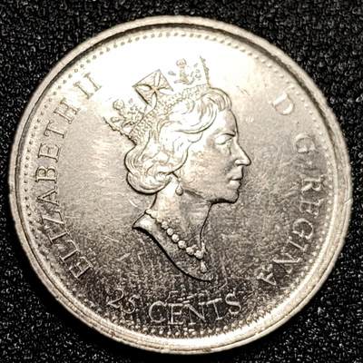 泉币菌-第69场-精品欢乐场-第2场 / 福利放送，感谢大家一直以来的支持。68-72场中，凡拍中15单及以上者，非偏远地区购买者，其所购所有商品满30包邮。       （特别说明：偏远地区包邮条件除满足购满15单及以上外，内蒙古、青海、西藏、宁夏需要满48包邮，新疆、西藏需要满68包邮。） 2000年加拿大 1/4加元纪念币 迎接千禧年 23.9mm