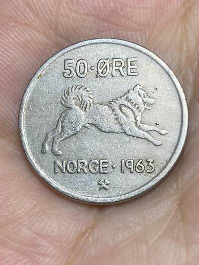 2025年第七十五场(总第一百零一场）外国好品散币(免佣金) - 挪威🇳🇴1963年50欧尔(奥拉夫五世第一版)
