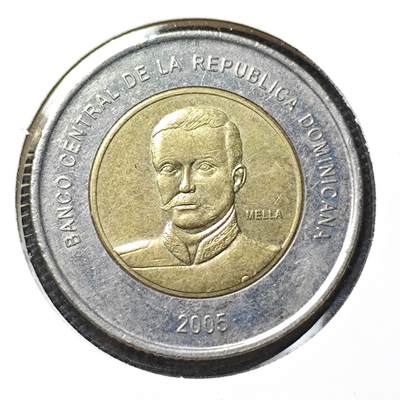 KK钱币收藏小铺 第316期 2月预留时间 周末发货 - 2005多米尼加10比索 