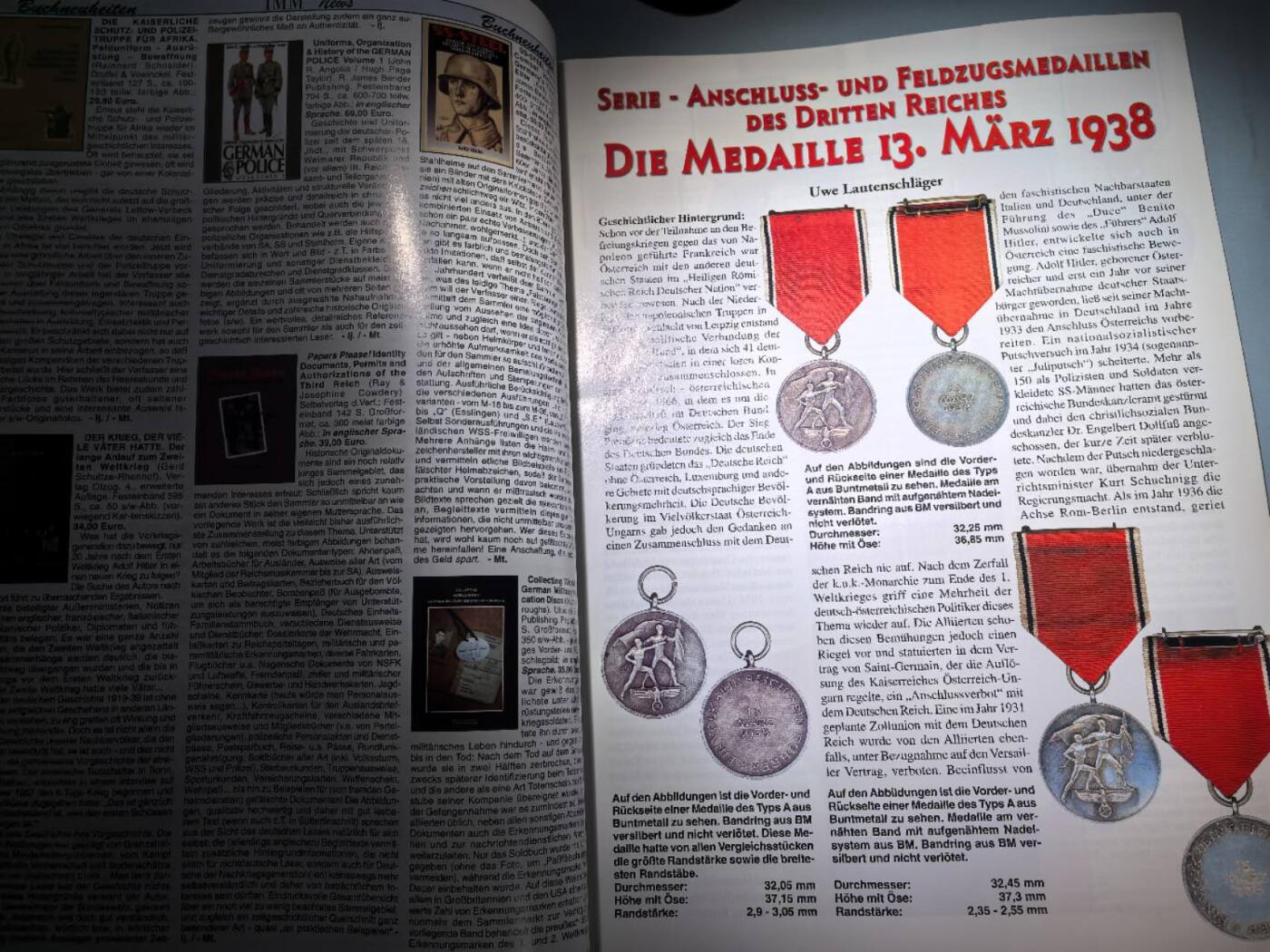 盛世勋华——号角文化勋章邮票专场拍卖第273期 德国出版 Militaria-Magazin杂志 2006年三四月刊总第122期 50页