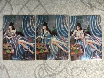 花开卡拍第33期（8月3号周日截拍，品控勿拍!!!拍品不寄存，运费5元，自制卡难免瑕疵，可能存在轻微撞角爆边等出厂瑕疵，品控介意勿拍！） - 神风百剑行卡牌 李秋水三渐变 粗闪