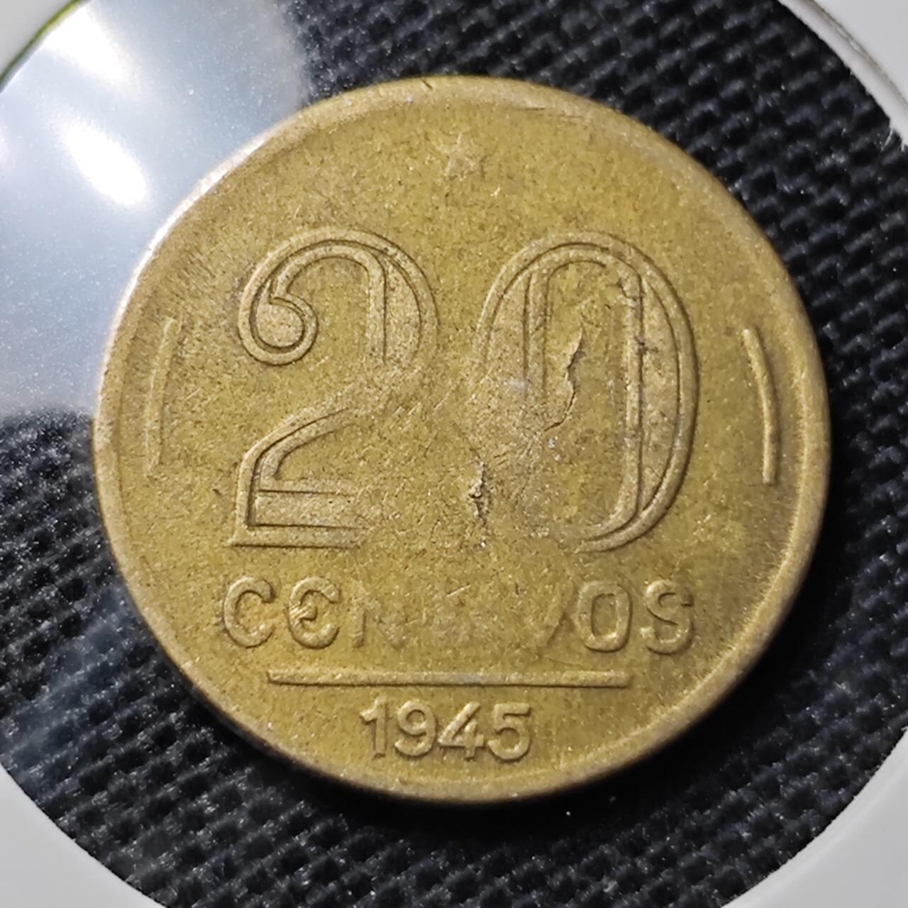 KK钱币收藏小铺 第316期 2月预留时间 周末发货 1945巴西20分 