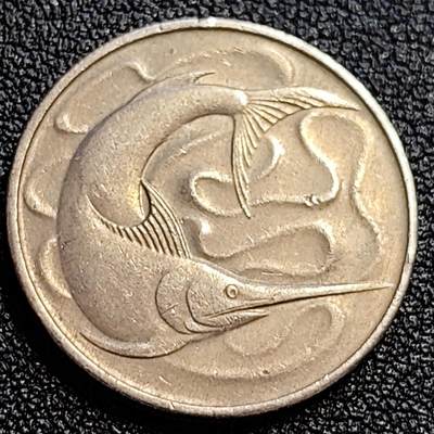 泉币菌-第71场-精品欢乐场-第4场 / 福利放送，感谢大家一直以来的支持。68-72场中，凡拍中15单及以上者，非偏远地区购买者，其所购所有商品满30包邮。       （特别说明：偏远地区包邮条件除满足购满15单及以上外，内蒙古、青海、西藏、宁夏需要满48包邮，新疆、西藏需要满68包邮。） - 高币值 1971年 新加坡20分 海洋动物-剑鱼 24mm 