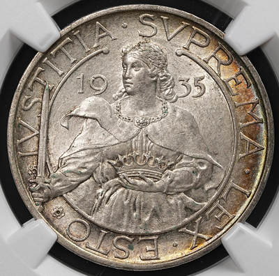 修遠堂世界钱币第七十九期 - NGC MS63 1935年圣马力诺10里拉银币 