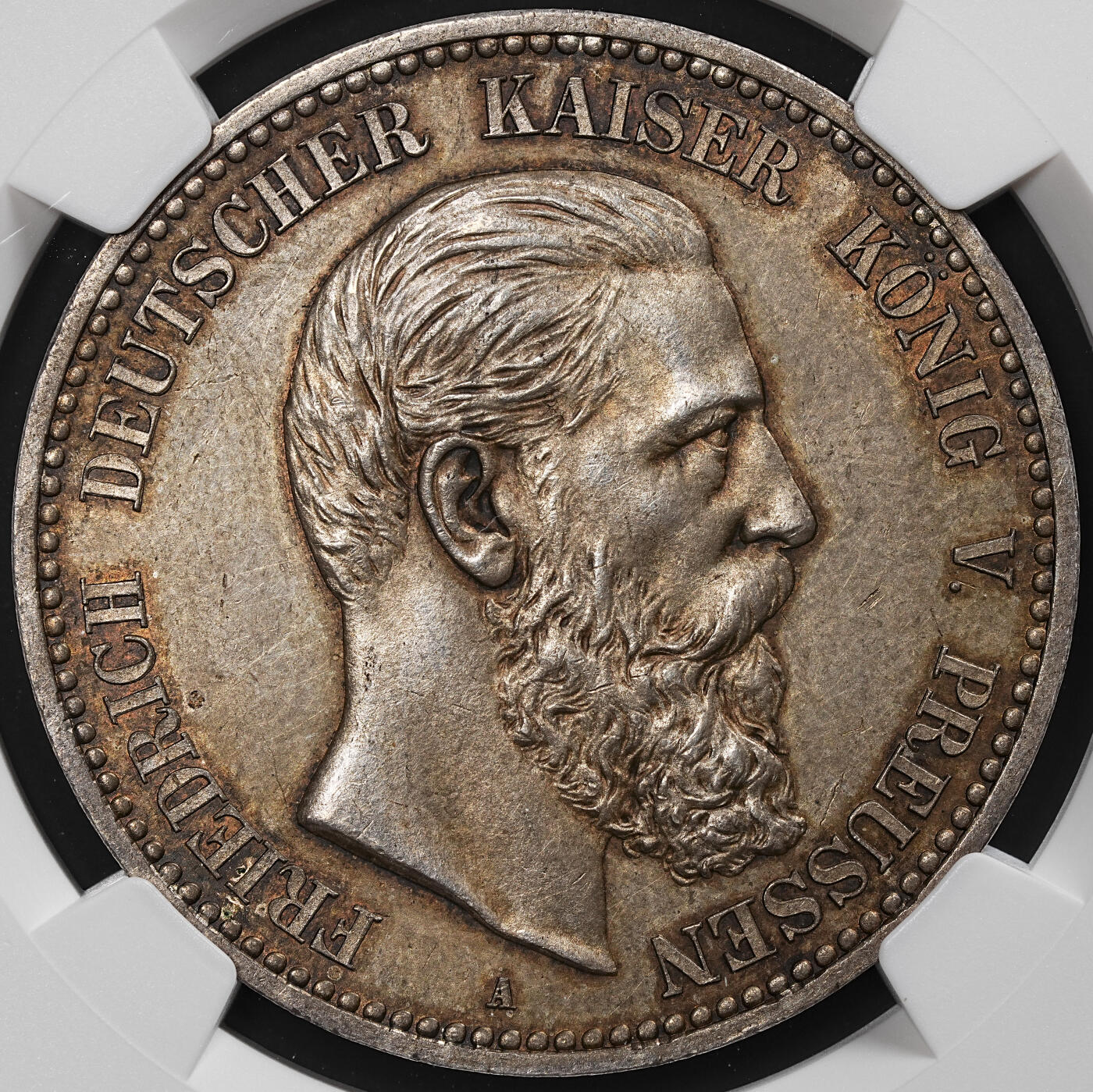 修遠堂世界钱币第七十九期 NGC MS62 1888年普鲁士5马克银币 腓特烈三世