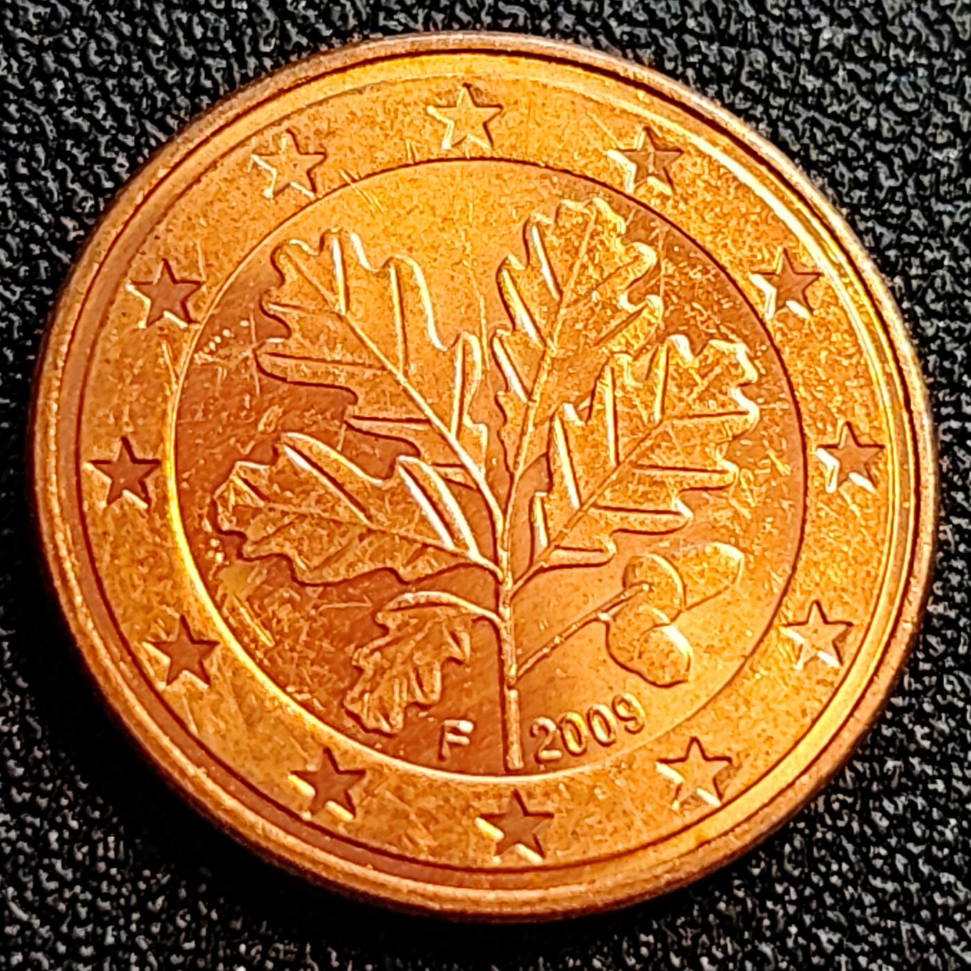 泉币菌-第71场-精品欢乐场-第4场 / 福利放送，感谢大家一直以来的支持。68-72场中，凡拍中15单及以上者，非偏远地区购买者，其所购所有商品满30包邮。       （特别说明：偏远地区包邮条件除满足购满15单及以上外，内蒙古、青海、西藏、宁夏需要满48包邮，新疆、西藏需要满68包邮。） 美品 五叶橡树 德国 5欧分硬币 21毫米 3.9克 
