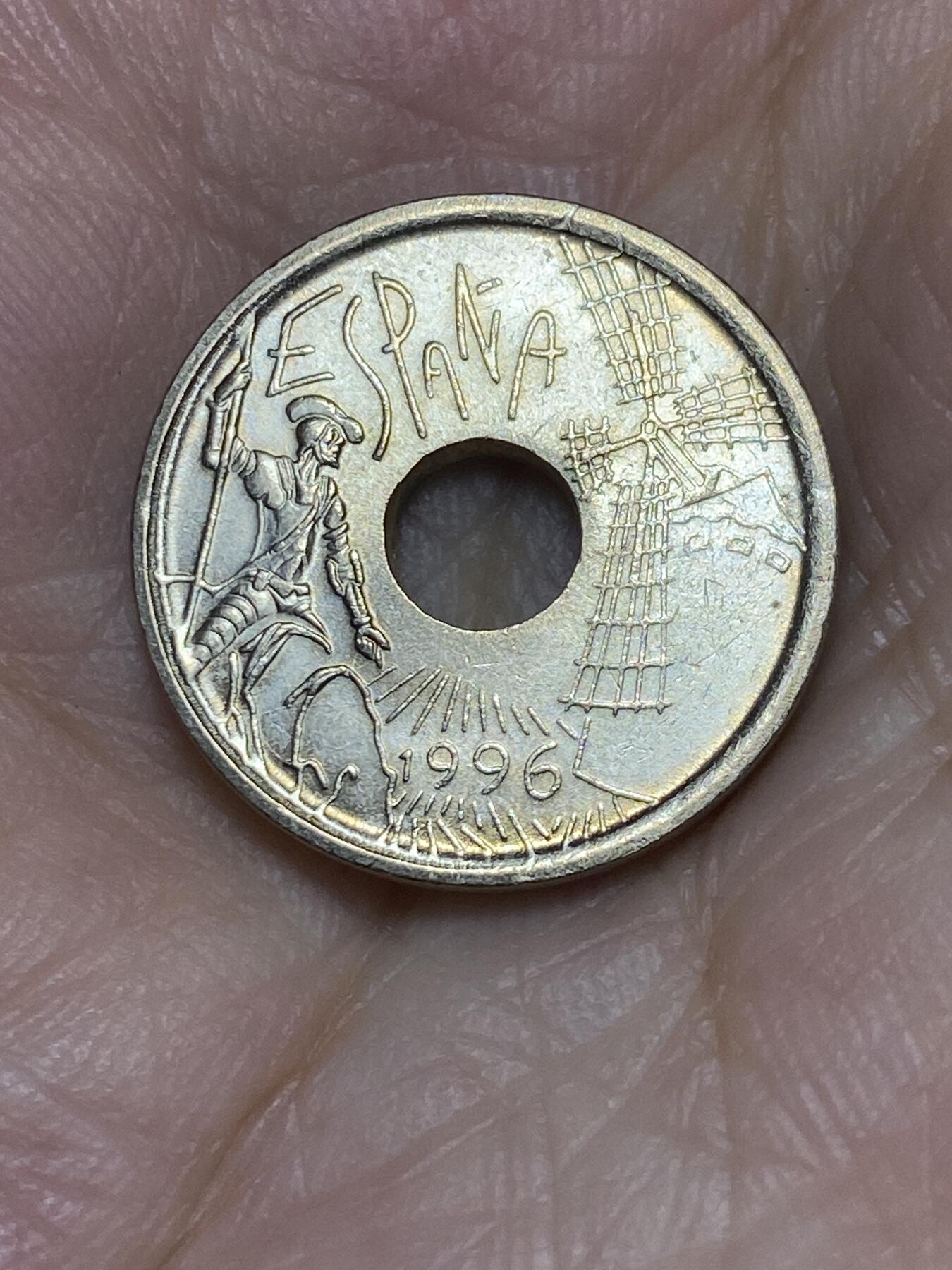 2025年第七十五场(总第一百零一场）外国好品散币(免佣金) 西班牙🇪🇸1996单年份25比塞塔(卡斯蒂利亚–拉曼恰自治区纪念币)