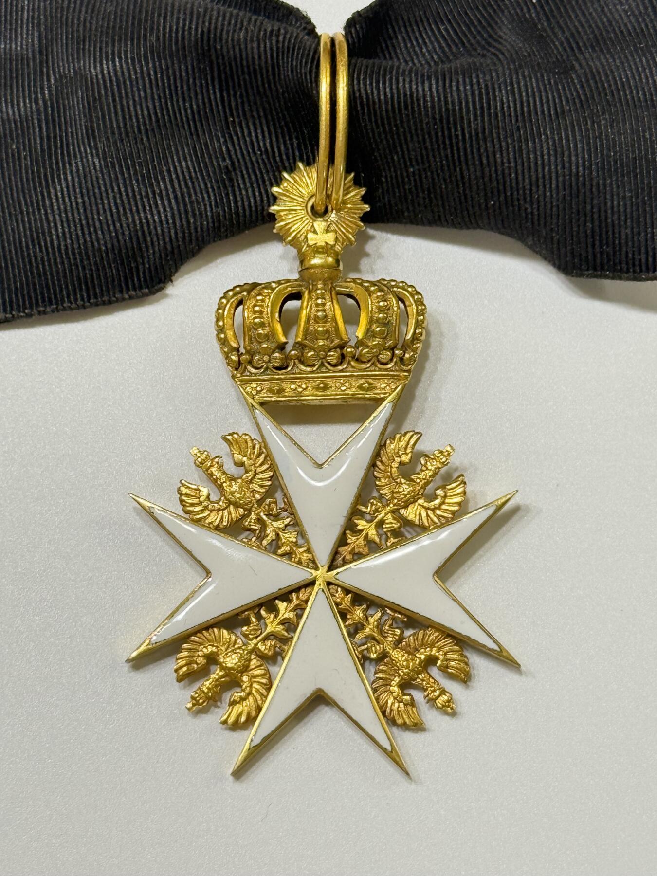 RimeNova韵星2025军品类夏季拍卖会-- RimeNova 2025 Summer Militaria Sale 德意志帝国普鲁士王国圣约翰勋章—18K金质珐琅