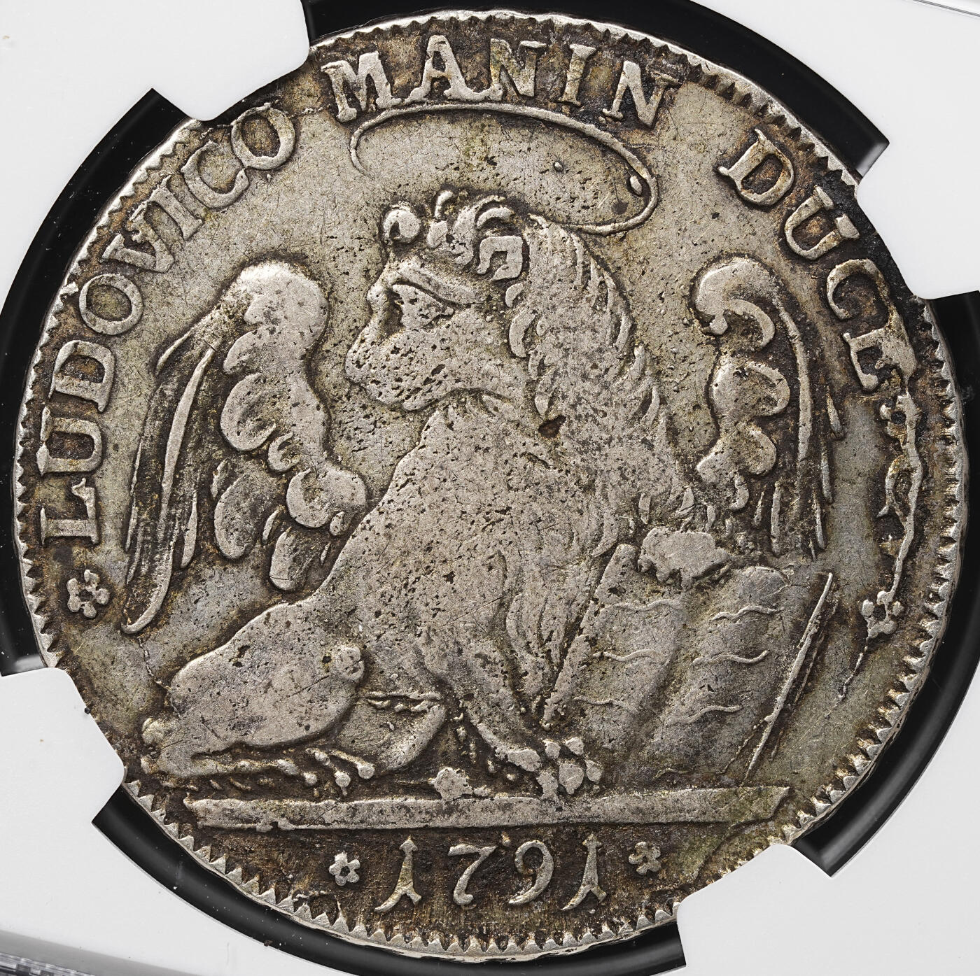 修遠堂世界钱币第七十九期 NGC VFD 1791年威尼斯共和国1泰勒大银币 原味状态