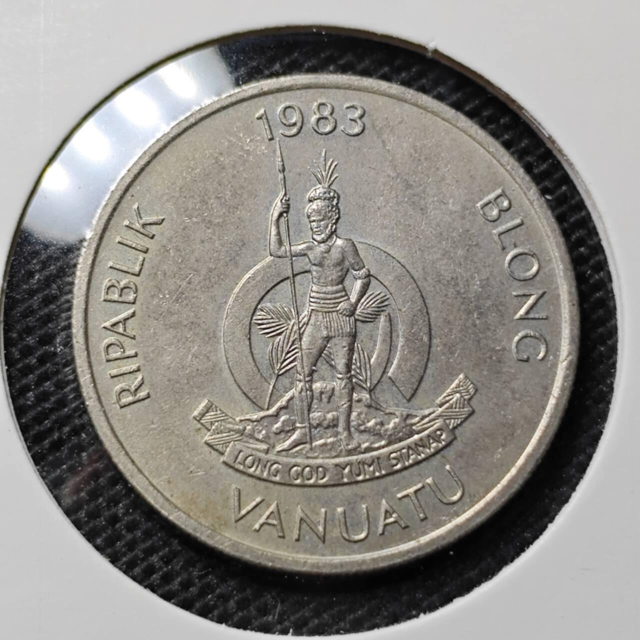 KK钱币收藏小铺 第316期 2月预留时间 周末发货 1983瓦努阿图10瓦图