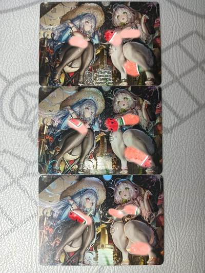 花开卡拍第33期（8月3号周日截拍，品控勿拍!!!拍品不寄存，运费5元，自制卡难免瑕疵，可能存在轻微撞角爆边等出厂瑕疵，品控介意勿拍！） - 鸡腿满赠卡 醉酒少女  3工艺 近艺术版